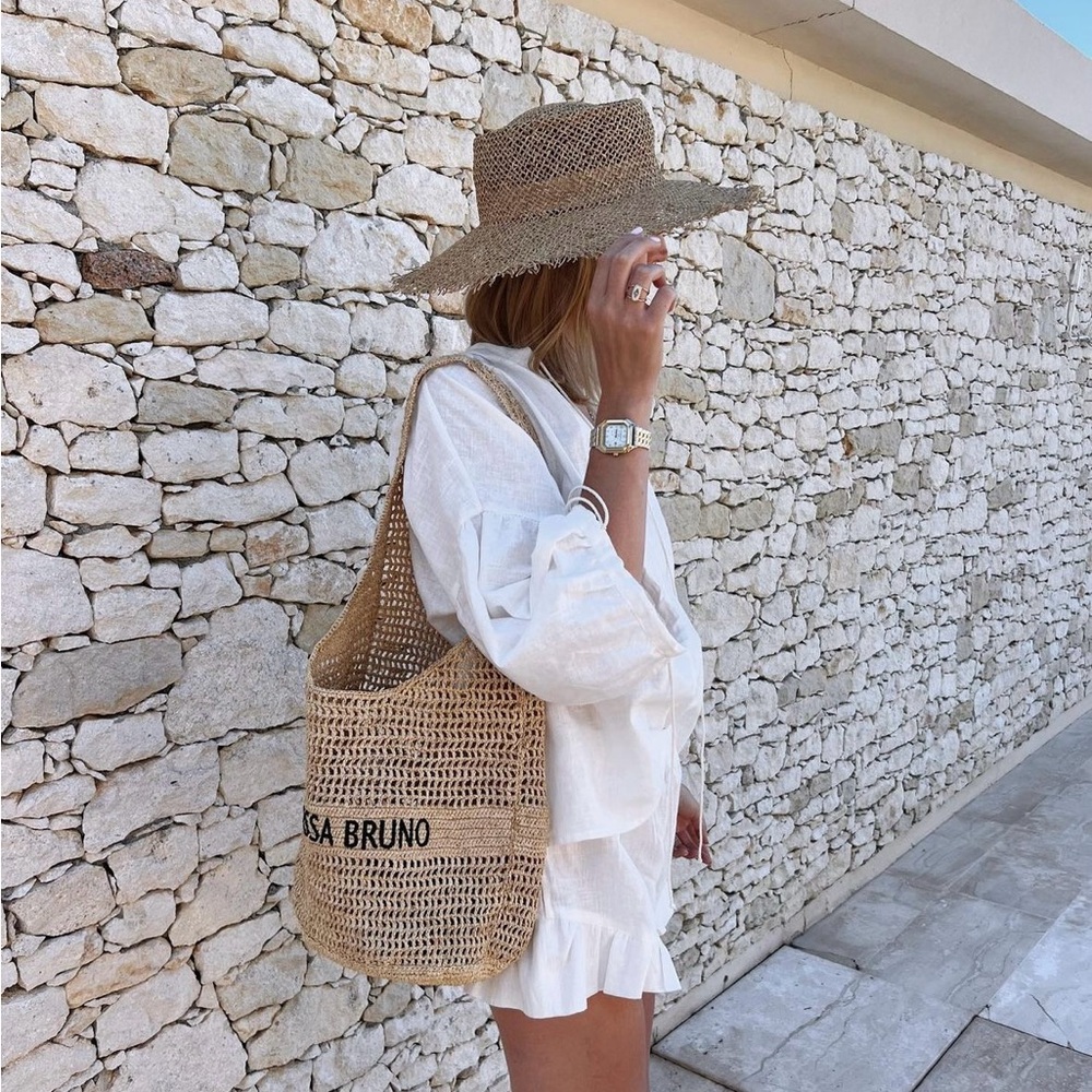 Lack Of Color Sunnydip Fray Boater Hat in Seagrass